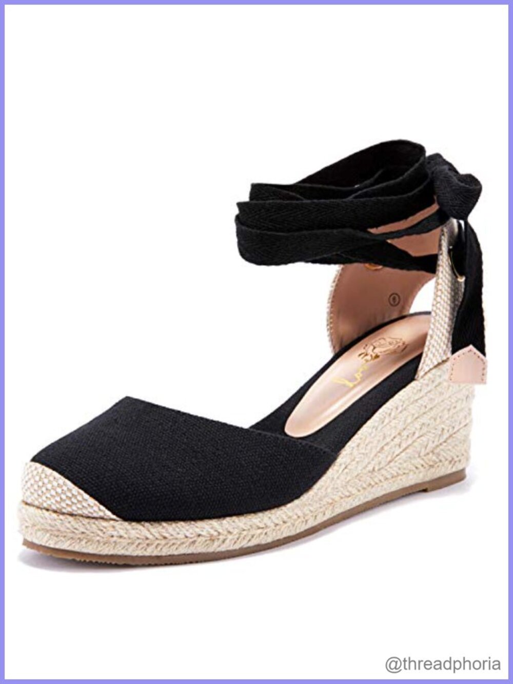 Womens Lace Up Closed Toe Platform Espadrille Wedge Sandals Canvas Summer Shoes